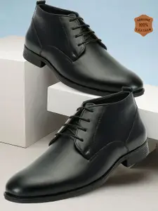 Carlton London Men Round Toe Leather Formal Derbys