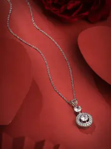 THE AAB STUDIO Silver-Plated American Diamond Necklace
