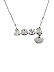 925 SILLER Rhodium-Plated Contemporary Pendants with Chains