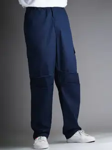 BAESD Men Relaxed Straight Leg High-Rise Regular Fit Cotton Cargo Trouser