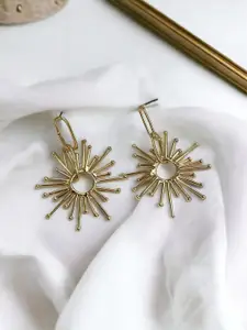 ISHKAARA Gold-Plated Contemporary Drop Earrings