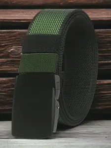 ZORO Men Textured Canvas Reversible Belt