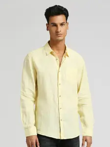 Pepe Jeans Spread Collar Pure Linen Casual Shirt