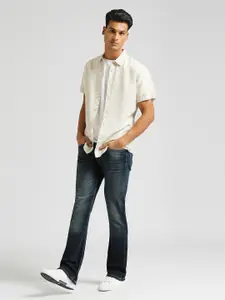 Pepe Jeans Floral Printed Spread Collar Cotton Linen Casual Shirt