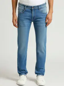 Pepe Jeans Men Tapered Fit Low-Rise Light Fade Stretchable Jeans