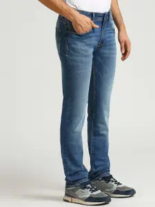 Pepe Jeans Men Slim Fit Clean Look Heavy Fade Whiskers Stretchable Jeans