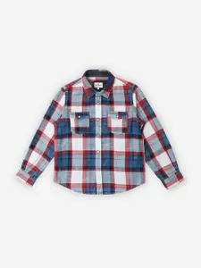 Pepe Jeans Boys Tartan Checked Pure Cotton Casual Shirt
