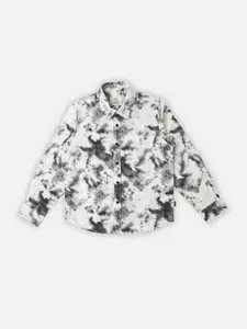 Pepe Jeans Boys Abstract Printed Twill Pure Cotton Casual Shirt