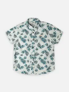 Pepe Jeans Boys Floral Printed Pure Cotton Casual Shirt