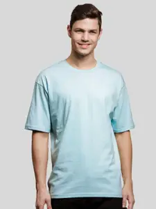 ADRO Round Neck Drop-Shoulder Sleeves Oversized Pure Cotton T-shirt