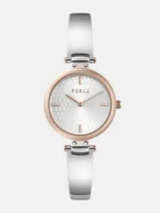 Furla Women Textured Dial & Stainless Steel Straps Analogue Watch WW00018005L5