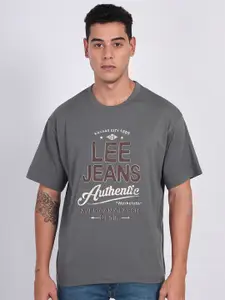 Lee Men Graphic Print Crew Neck Oversized Fit Tshirt