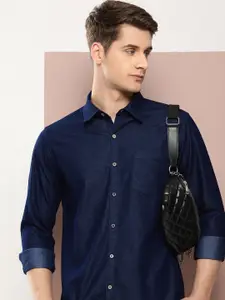 Harvard Men Classic Slim Fit Pure Cotton Denim Casual Shirt