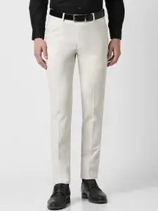 Peter England Men Slim Fit Mid Rise Formal Trousers