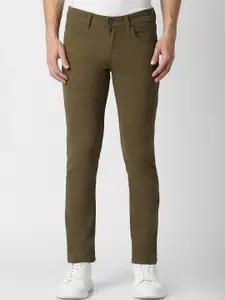 Peter England Casuals Men Mid-Rise Skinny Fit Trousers