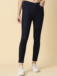 Allen Solly Woman Skinny Fit Mid-Rise Clean Look Cotton Cropped Jeans