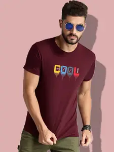 Elibolz Typography Printed Cotton Casual T shirt