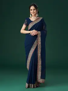 kasee Ethnic Motifs Embroidered Bordered Saree