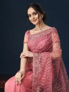 kasee Floral Embroidered Saree