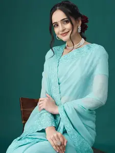 kasee Ethnic Motifs Embroidered Embellished Saree