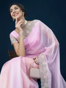 kasee Ethnic Motifs Embroidered Zari Saree