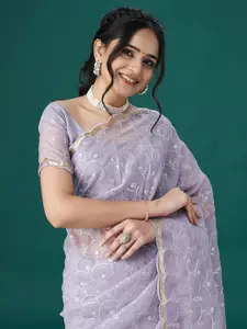 kasee Embellished Sequinned Organza Saree