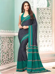 Mitera Ethnic Motifs Poly Crepe Bagru Saree