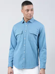 Bene Kleed Spread Collar Opaque Cotton Casual Shirt