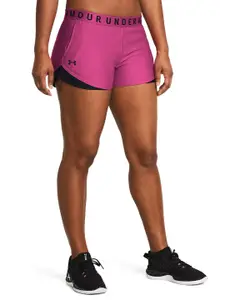 UNDER ARMOUR Women Brand Logo Print Play Up 3.0 Sports Shorts