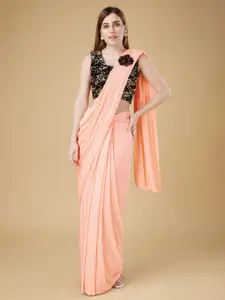 AMOHA TRENDZ Pre-drapped Ready to wear Saree with Sequined Blouse