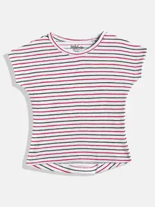 METRO KIDS COMPANY Striped Extended Sleeves Cotton Crop Top