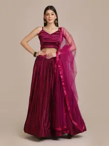 KALINI Semi-Stitched Lehenga & Unstitched Blouse With Dupatta