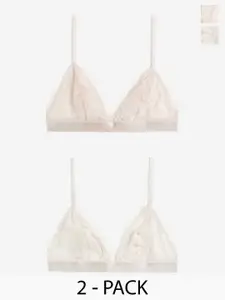 H&M Women 2-Pack Non-Padded Lace Soft Bras