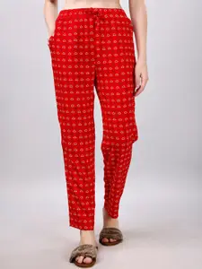 Soie Women Printed Straight-Fit Lounge Pants