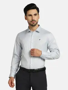 Blackberrys TechPro Men Blue Printed Formal Shirts