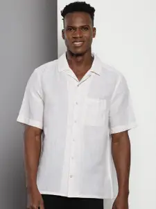 Calvin Klein Jeans Spread Collar Short Sleeves Striped Regular Fit Casual Shirt