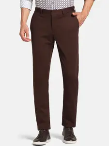 Blackberrys Men Slim Fit Mid-Rise Flat-Front Trousers