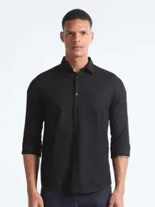Flying Machine Slim Fit Opaque Cotton Casual Shirt