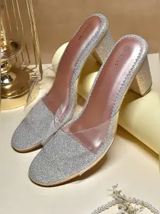 SHRIVAS BY ARCHITA MEHTA Embellished Open Toe Block Heels