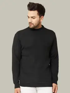 KVETOO Ribbed High Neck Acrylic Pullover