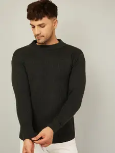 KVETOO Turtle Neck Striped Pullover