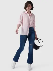 Pepe Jeans Spread Collar Regular Fit Opaque Casual Shirt