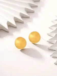 Yellow Chimes Gold-Plated Contemporary Studs Earrings