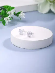 Yellow Chimes 925 Sterling Silver Stone Studded Studs Earrings