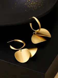 Yellow Chimes Gold-Plated Hoop Earrings