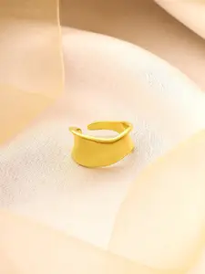 Yellow Chimes Gold Plated Band Ring