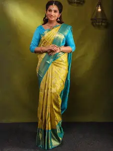 KALINI Ethnic Motifs Woven Design Zari  Banarasi Saree