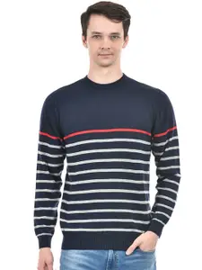 Integriti Round Neck Cotton Striped Pullover