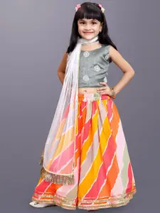 BAESD Girls Embroidered Ready to Wear Lehenga & Blouse With Dupatta