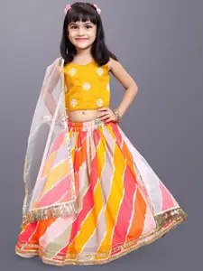 BAESD Girls Embroidered Ready to Wear Lehenga & Blouse With Dupatta